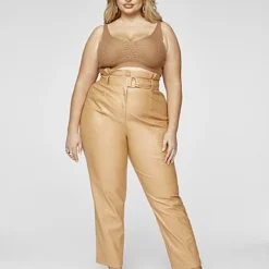 Fashion To Figure Anika Faux Leather Paperbag Waist Pants -Pleasures SHOP x c9466b17 ba16 4131 a677 410ff5854c92