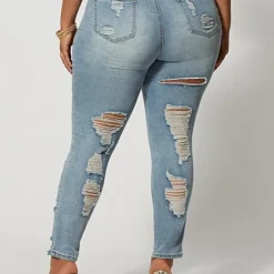 Fashion To Figure Mid-Rise All Over Destructed Skinny Jeans - Tall Inseam 5 Fashion To Figure Mid-Rise All Over Destructed Skinny Jeans - Tall Inseam -Pleasures SHOP x c97d1f48 5ae9 4c03 b8d2 a51083968aae