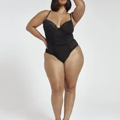 Fashion To Figure Annika Lace Trim Bodysuit