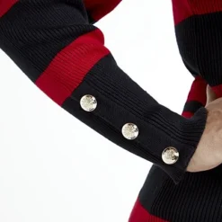 Fashion To Figure Kara Puff Sleeve Striped Square Neck Top