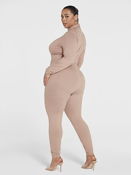 Fashion To Figure FTF Essentials - The Long Sleeve Mockneck Catsuit 1 Fashion To Figure FTF Essentials - The Long Sleeve Mockneck Catsuit