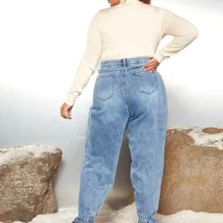 Fashion To Figure Bonnie Tapered Boyfriend Jeans With Ankle Ties - Garnerstyle X FTF