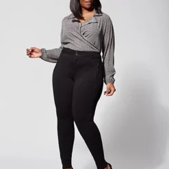 Fashion To Figure Good Form Ponte Zipper-Detail Pants -Pleasures SHOP x cb04d7b8 c159 4422 9391 ff7d4db56d11