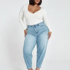 Fashion To Figure High Rise Light Wash Curved Outseam Jeans -Pleasures SHOP x cb8b0763 2da2 410b 8743 b05590d637fe