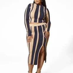 Fashion To Figure Lucy Striped Sweater Skirt -Pleasures SHOP x cbb04d1a 4d81 4d82 a30f c22bc649e86b