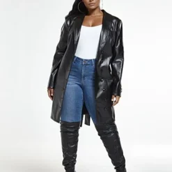 Fashion To Figure Kiara Tie Waist Faux Leather Dress 21 Fashion To Figure Kiara Tie Waist Faux Leather Dress -Pleasures SHOP x cd045078 57c3 4208 a0e9 802a5dcbeb50