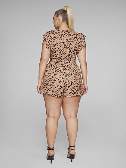 Fashion To Figure Janelle Leopard Print Romper 3 Fashion To Figure Janelle Leopard Print Romper - Image 3