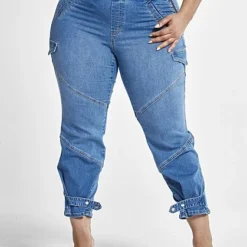 Fashion To Figure High Rise Jogger Style Crossover Waist Jeans -Pleasures SHOP x ce027864 ff97 4267 bc25 0d6006bf5b43