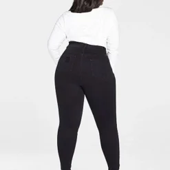 Fashion To Figure High Rise Curvy Fit Skinny Jeans With Blowout Knees -Pleasures SHOP x ce9bfc10 b1cd 43bb af2a e43bd69dde63