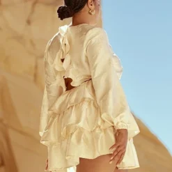 Fashion To Figure Katerina Satin Tiered Dress