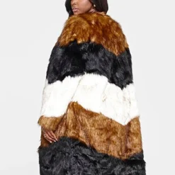 Fashion To Figure Raegan Chevron Faux Fur Coat -Pleasures SHOP x ced57826 5478 4672 88c2 04e2436b70e0