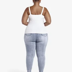 Fashion To Figure Linda Ribbed Knit Zip Front Tank Top