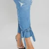 Fashion To Figure High Rise Ankle Tie Detail Jeans