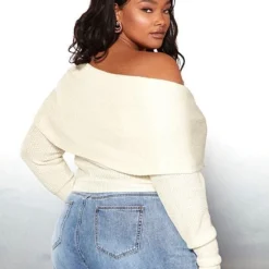 Fashion To Figure Debi Off The Shoulder Wrap Sweater - Garnerstyle X FTF -Pleasures SHOP x d18847c4 43b8 41db 8856 401f5b638cc2