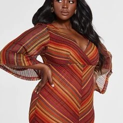 Fashion To Figure Noelle Chevron Stripe Crochet Maxi Dress -Pleasures SHOP x d20cb2e2 73e9 4f15 902f 9cd42917315c