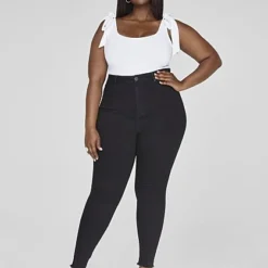 Fashion To Figure Ultra High Rise Black Skinny Jeans