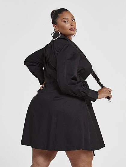 Fashion To Figure Anita Tie Front Shirt Dress 3 Fashion To Figure Anita Tie Front Shirt Dress - Image 3