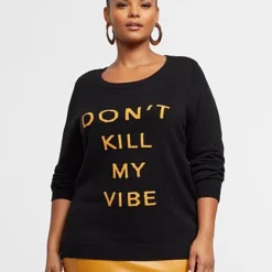 Fashion To Figure Don't Kill My Vibe Sweater -Pleasures SHOP x d33be424 aed7 46bf a243 772049b1ef9d