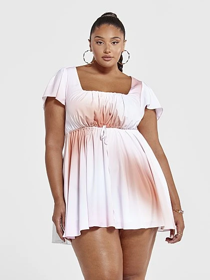 Fashion To Figure Tristan Tie Dye Babydoll Dress - Nadia X FTF 2 Fashion To Figure Tristan Tie Dye Babydoll Dress - Nadia X FTF - Image 2