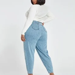 Fashion To Figure High Rise Light Wash Curved Outseam Jeans -Pleasures SHOP x d352740f 86d9 4aa5 9953 f4dff4e6f547