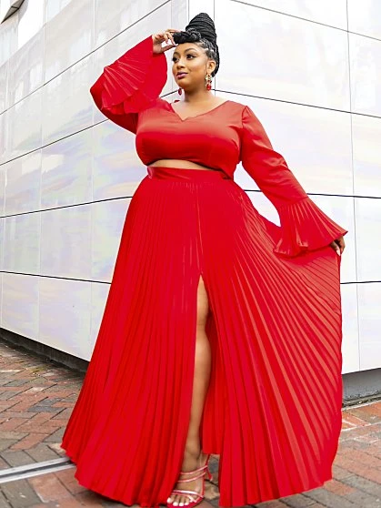 Fashion To Figure Noel Pleated Maxi Skirt - FTF LAB 007: Nzinga Imani 6 Fashion To Figure Noel Pleated Maxi Skirt - FTF LAB 007: Nzinga Imani - Image 6