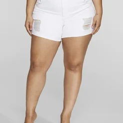 Fashion To Figure Cinched Waist Cuffed Denim Shorts -Pleasures SHOP x d46e9b1f 87ff 47ea ae27 a0db18892a6e