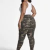 Fashion To Figure High-Rise Super Skinny Destructed Jeans In Green Camo