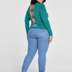 Fashion To Figure Alexis Buckle Back Sweater -Pleasures SHOP x d4a407b4 85e9 497e b10a 9a24822e1356