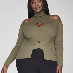 Fashion To Figure Grace Cutout Turtleneck Sweater -Pleasures SHOP x d550c354 edfb 4d9b 86d1 00cee709fa53