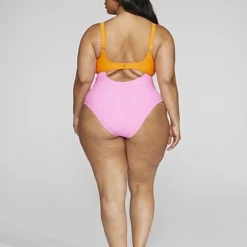 Fashion To Figure Lenora Colorblock One-Piece Swimsuit -Pleasures SHOP x d5953818 01be 45d8 a58f fa616bc10899
