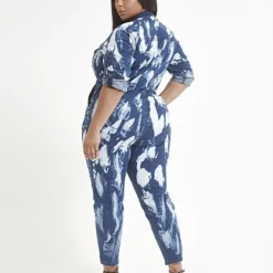 Fashion To Figure Evie Tie Dye Denim Jumpsuit -Pleasures SHOP x d5b44da9 8b0b 4200 b2aa 4c5d2cb003df