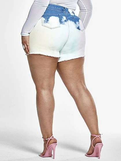 Fashion To Figure Tie Dye Dip Denim Shorts 2 Fashion To Figure Tie Dye Dip Denim Shorts - Image 2
