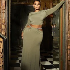 Fashion To Figure Brittnee Rhinestone Trim Maxi Skirt 10 Fashion To Figure Brittnee Rhinestone Trim Maxi Skirt -Pleasures SHOP x d6a00ee4 93f3 47c7 bd50 c8d032f1d7b8