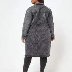 Fashion To Figure Deena Black Acid Wash Trucker Jacket -Pleasures SHOP x d6a0f2ea e18d 49a7 9c30 749c138fcd5d