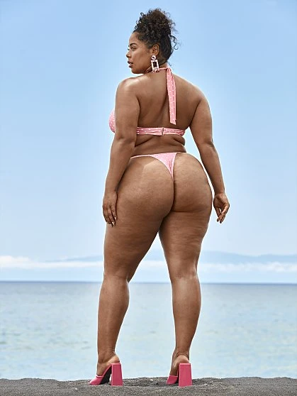 Fashion To Figure 'Agent Jones' Heart Print Bikini Thong - Tabria Majors X FTF 2 Fashion To Figure 'Agent Jones' Heart Print Bikini Thong - Tabria Majors X FTF - Image 2