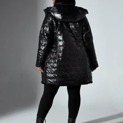 Fashion To Figure Chandra Hooded Reversible Faux Fur Puffer Coat -Pleasures SHOP x d7a7e309 7c76 4064 8409 6150b926cddf