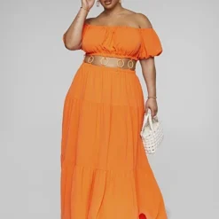 Fashion To Figure Camryn O-Ring Waist Maxi Dress - Gabi Fresh X FTF