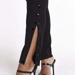 Fashion To Figure Charli Side Button Good Form Ponte Knit Pants -Pleasures SHOP x d8553b35 a971 4845 a89a ef49f266c963