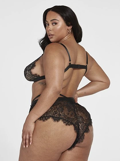 Fashion To Figure Amber Strappy Floral Lace Lingerie Set 1 Fashion To Figure Amber Strappy Floral Lace Lingerie Set