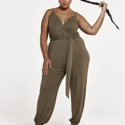 Fashion To Figure Ellie Tie Waist Jogger Style Jumpsuit -Pleasures SHOP x d8993b45 a52b 4a60 ab38 9c1296ae5373