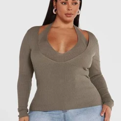Fashion To Figure Angie Ribbed Knit Halter Cutout Top 6 Fashion To Figure Angie Ribbed Knit Halter Cutout Top -Pleasures SHOP x d91721d3 1fb1 4ecb a4f0 4d43515d2051