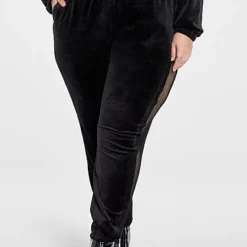 Fashion To Figure Harper Velour Mesh Insert Jogger Pants -Pleasures SHOP x d97a6dac c22c 4ade 9fb2 91467b6f4e88