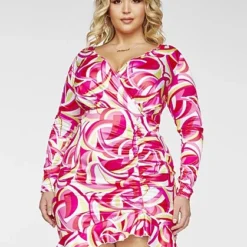 Fashion To Figure Heather Print Ruffle Hem Dress 7 Fashion To Figure Heather Print Ruffle Hem Dress -Pleasures SHOP x dac6f171 7952 4a8e a38c 899b79439dbf