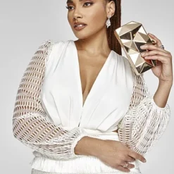 Fashion To Figure FTF Black Label - Linda Crochet Sleeve Fringe Dress -Pleasures SHOP x db01b87a d553 4c15 8e5d 69ed0071c1f9