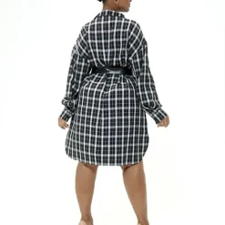 Fashion To Figure Tasha Plaid Shirt Dress -Pleasures SHOP x dbf935f4 aa92 4e6a 99b1 97e3d7c6e87d