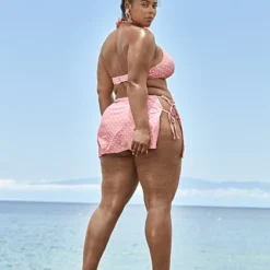 Fashion To Figure 'Agent Jones' Heart Print Swim Skirt - Tabria Majors X FTF