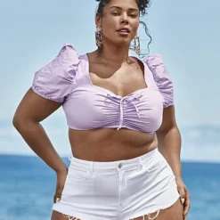 Fashion To Figure 'Confidential' Crop Top - Tabria Majors X FTF -Pleasures SHOP x dccfdc14 fd7f 4c82 aeb9 af9c2492618e