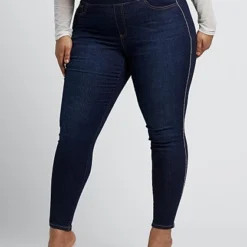 Fashion To Figure High-Rise Rhinestone Trim Jeggings - Short Inseam -Pleasures SHOP x dd520517 e668 48f4 ad65 0214c5f74aa0