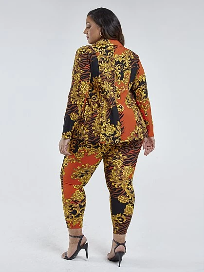 Fashion To Figure The City Zebra Scroll Print Blazer 5 Fashion To Figure The City Zebra Scroll Print Blazer - Image 5