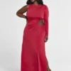 Fashion To Figure Daniella One Sleeve Cutout Maxi Dress